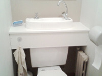 Vasque lave-mains adaptable sur WC WiCi Concept, montage en meuble - Monsieur L (49)